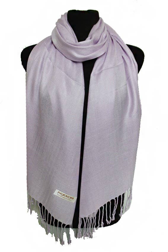 Luxury Solid Faux Pashmina Shawls & Scarves: Black
