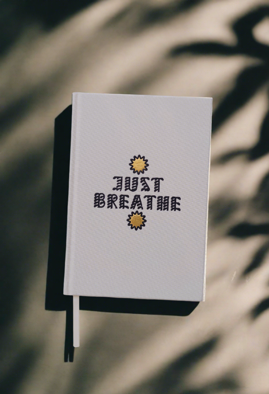 'Just Breathe' Linen Journal