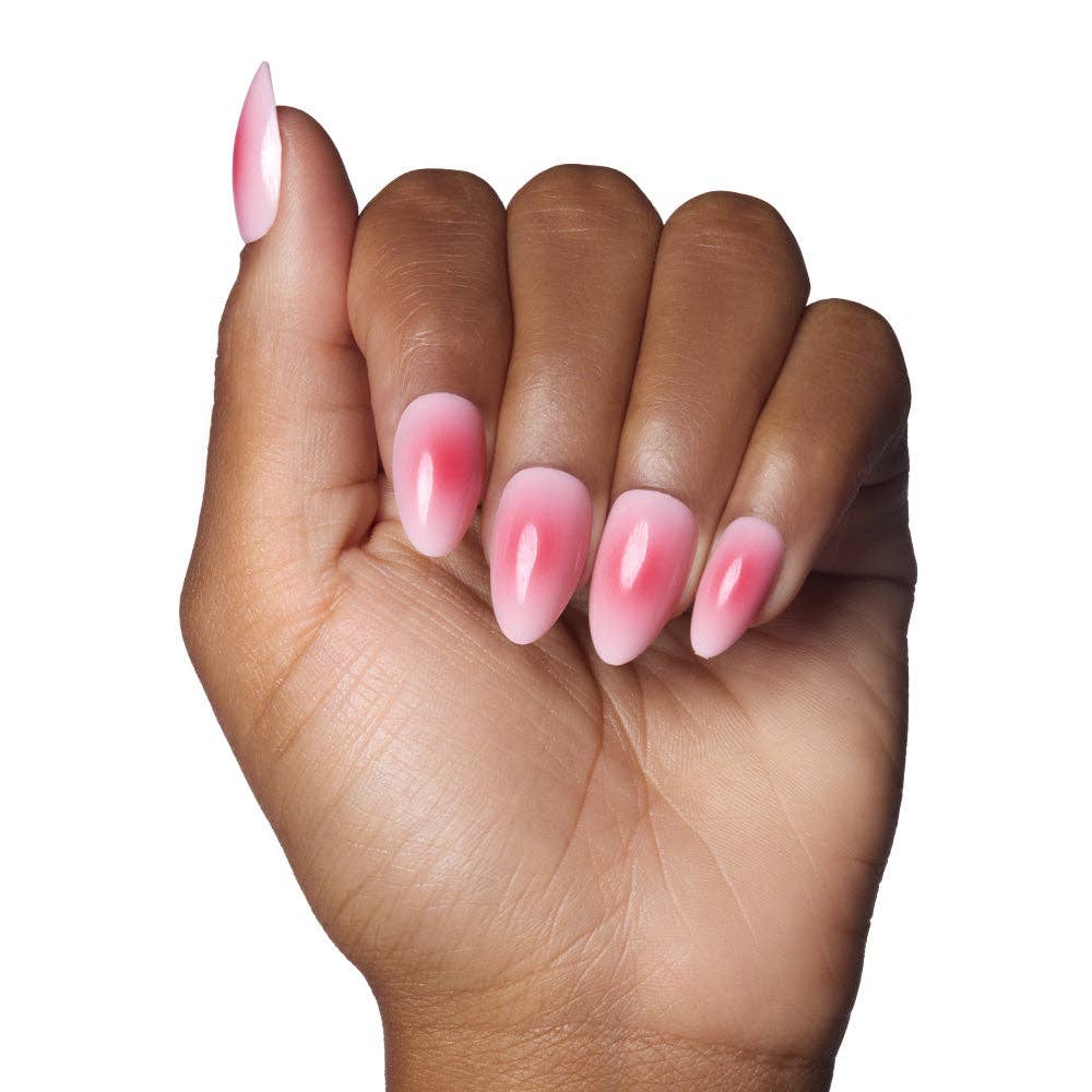 Blushing Aura Press-On Nails | Short Almond | Pink Hue