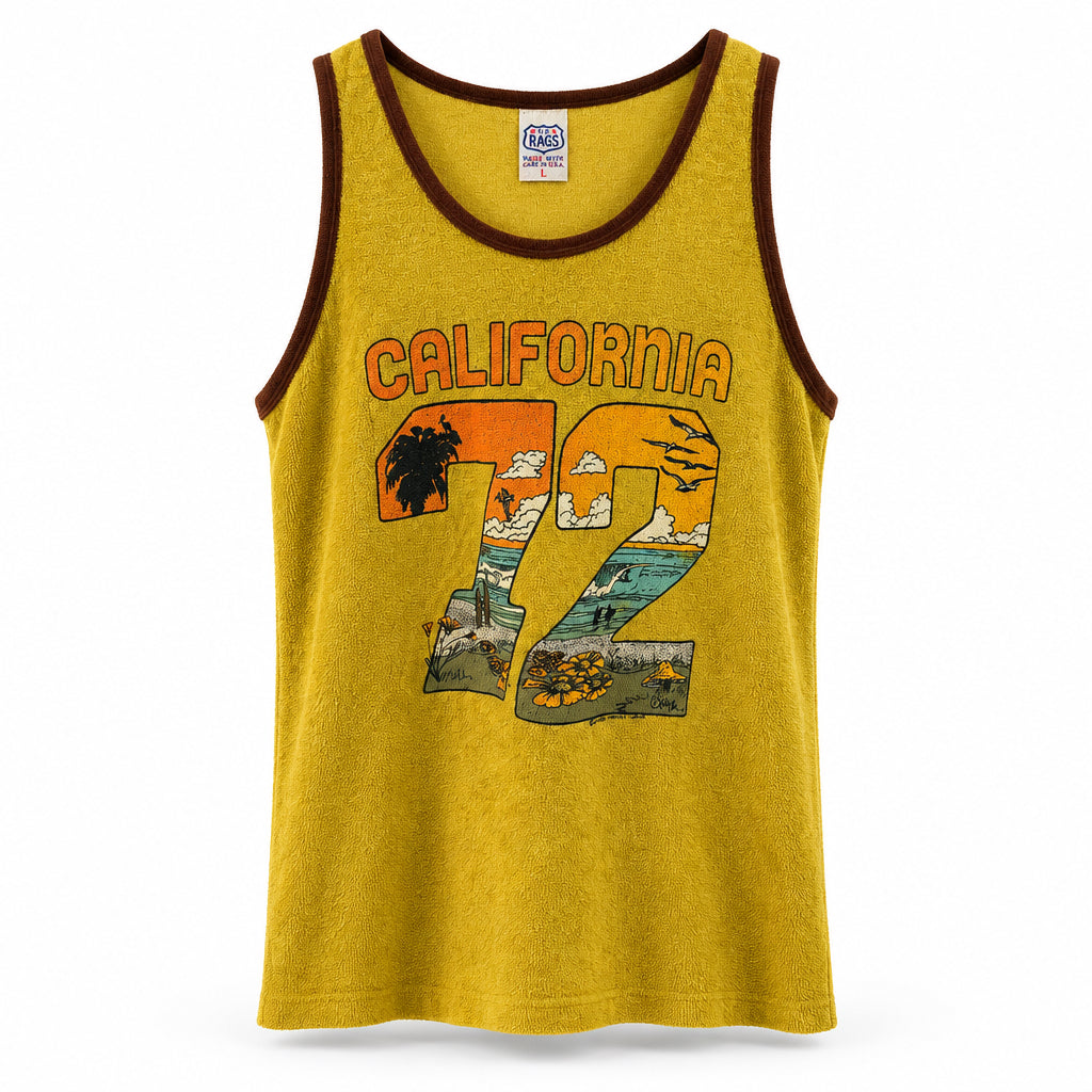 Lime California Terry Tank - L