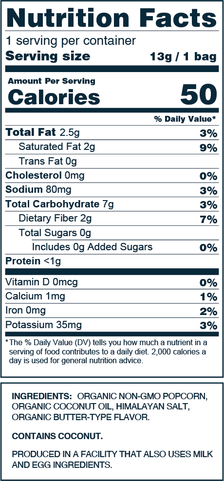 Organic Popcorn, Himalayan Pink .46 oz