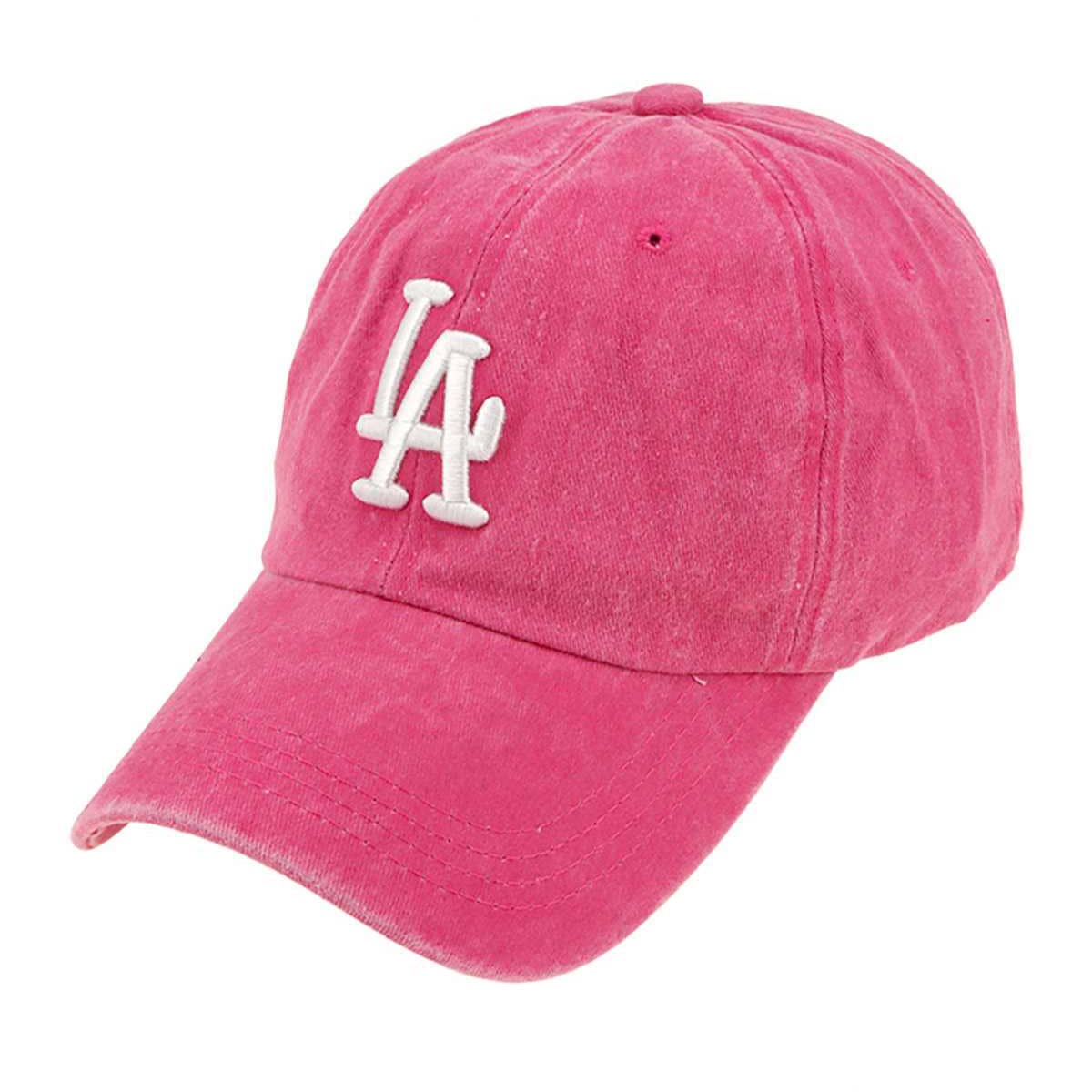 LA Embroidery Pigment Baseball Cap 207: CHARCOAL