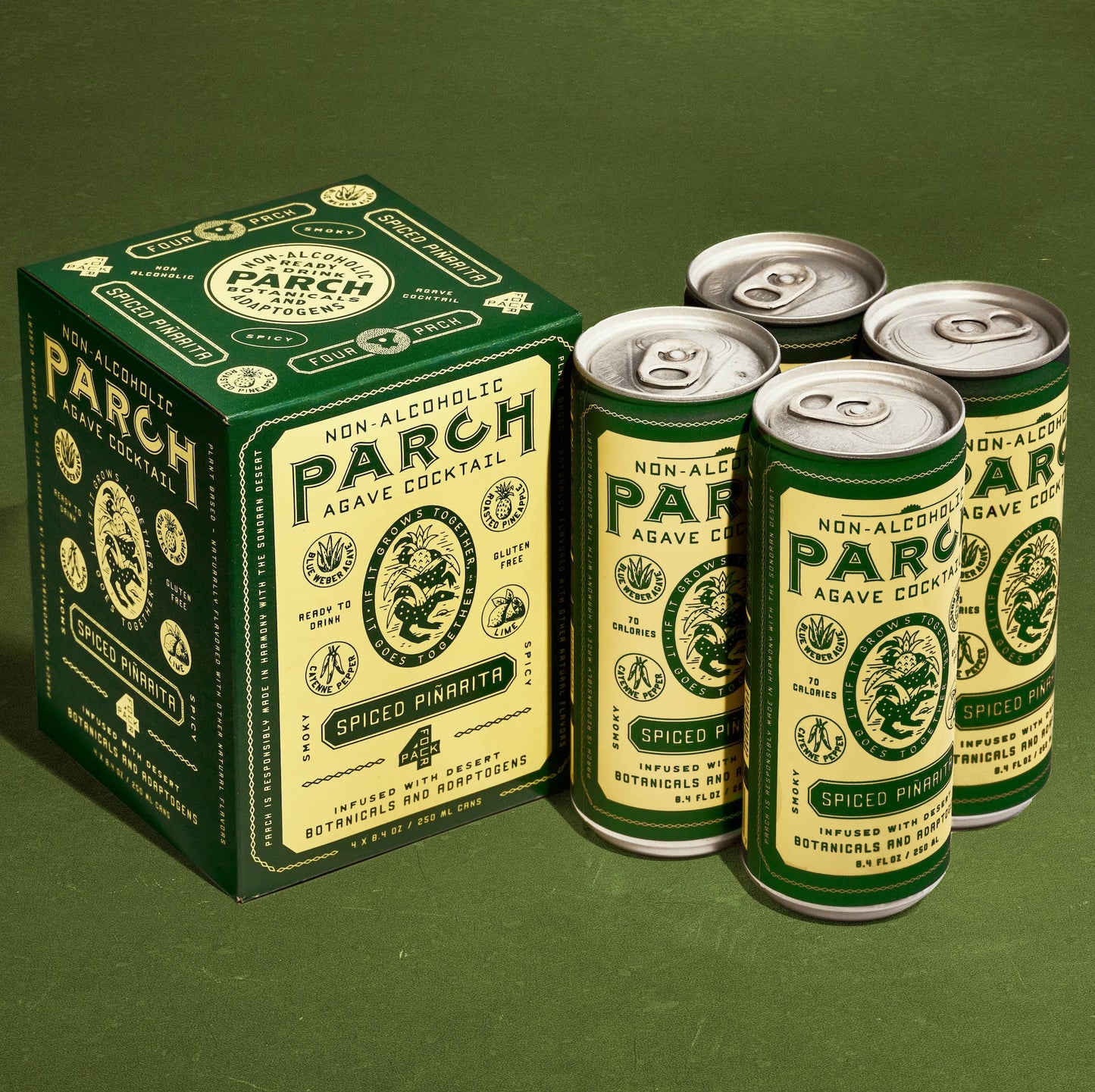 Single Can PARCH Spiced Piñarita Non-Alcoholic Agave Cocktail