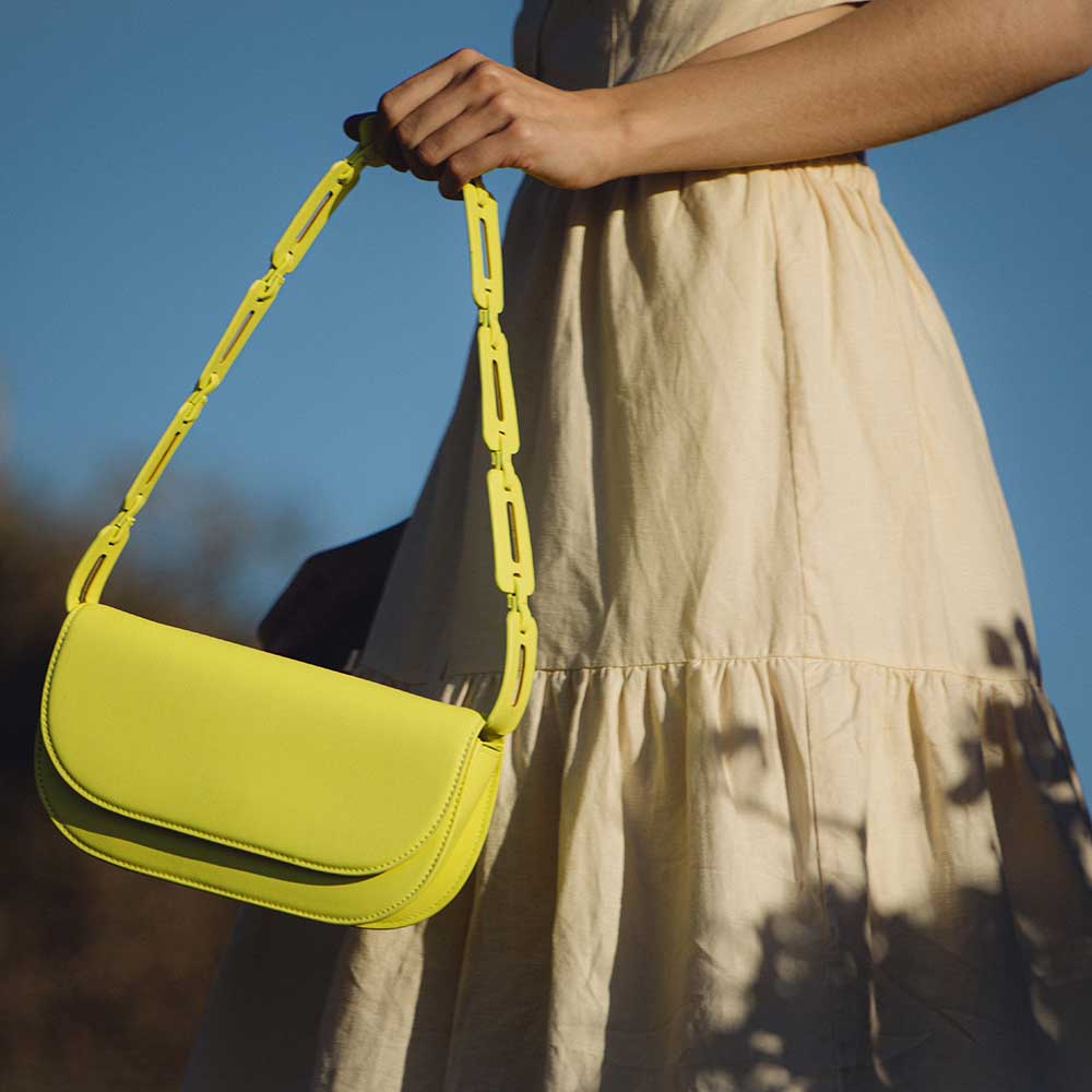 Inez Neon Orange Recycled Vegan Crossbody Bag