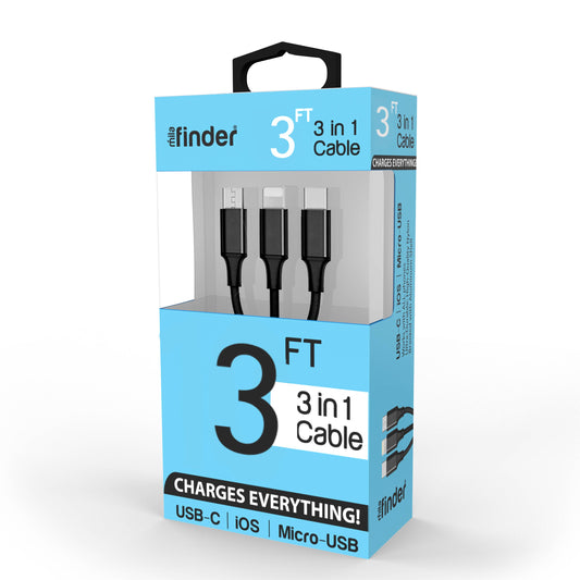 3 foot 3-in-1 USB Multi-Charging Cable