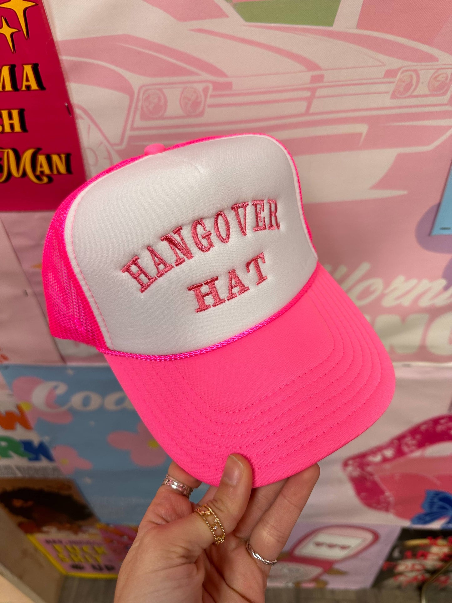 Hangover Hat-Hot Pink(Embroidery)