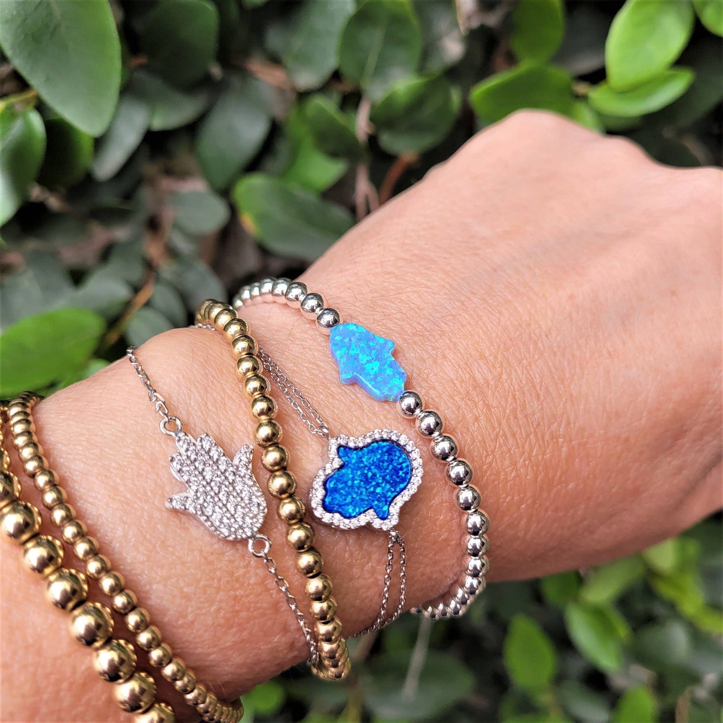 Elegant Hamsa Hand Protection Bracelet