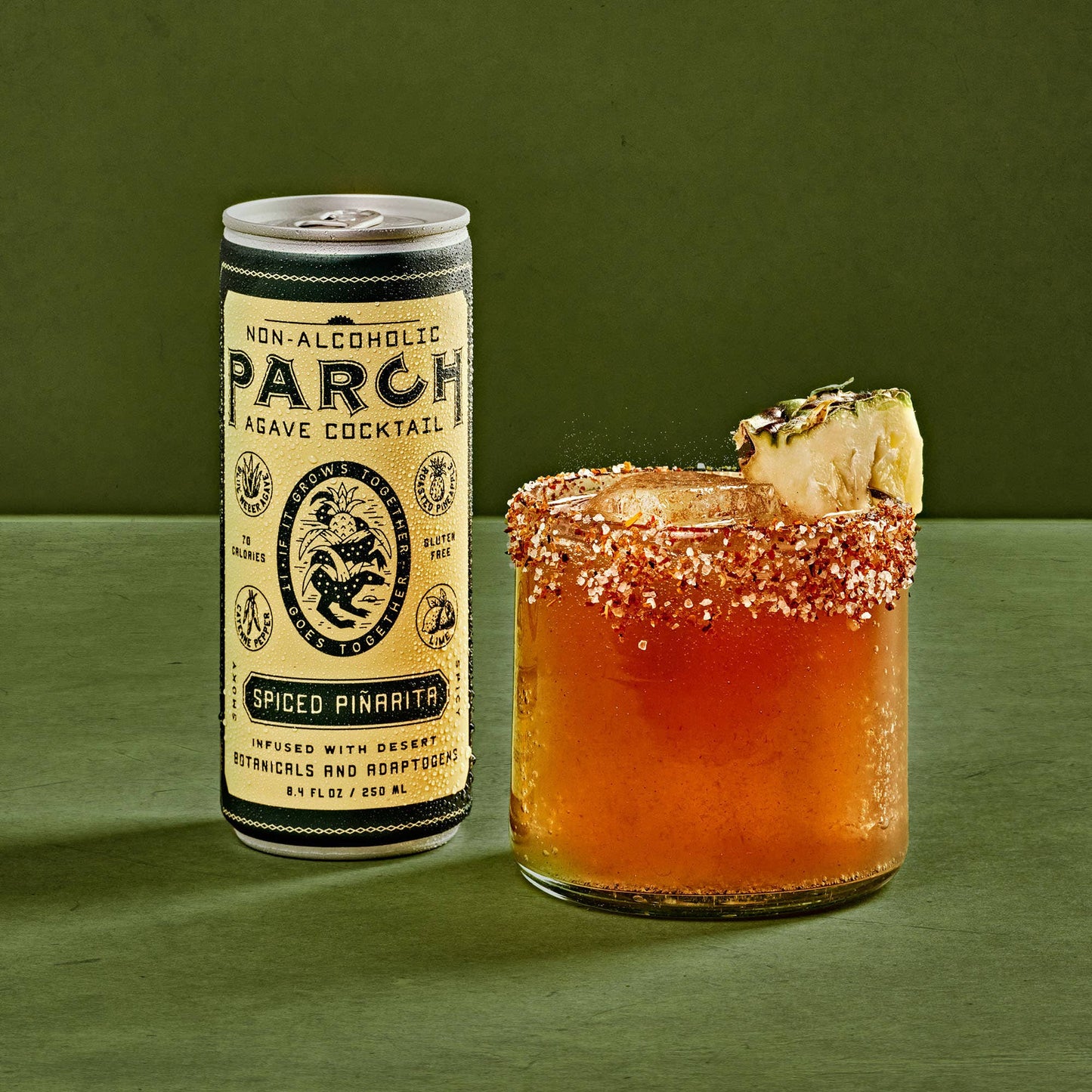 Single Can PARCH Spiced Piñarita Non-Alcoholic Agave Cocktail