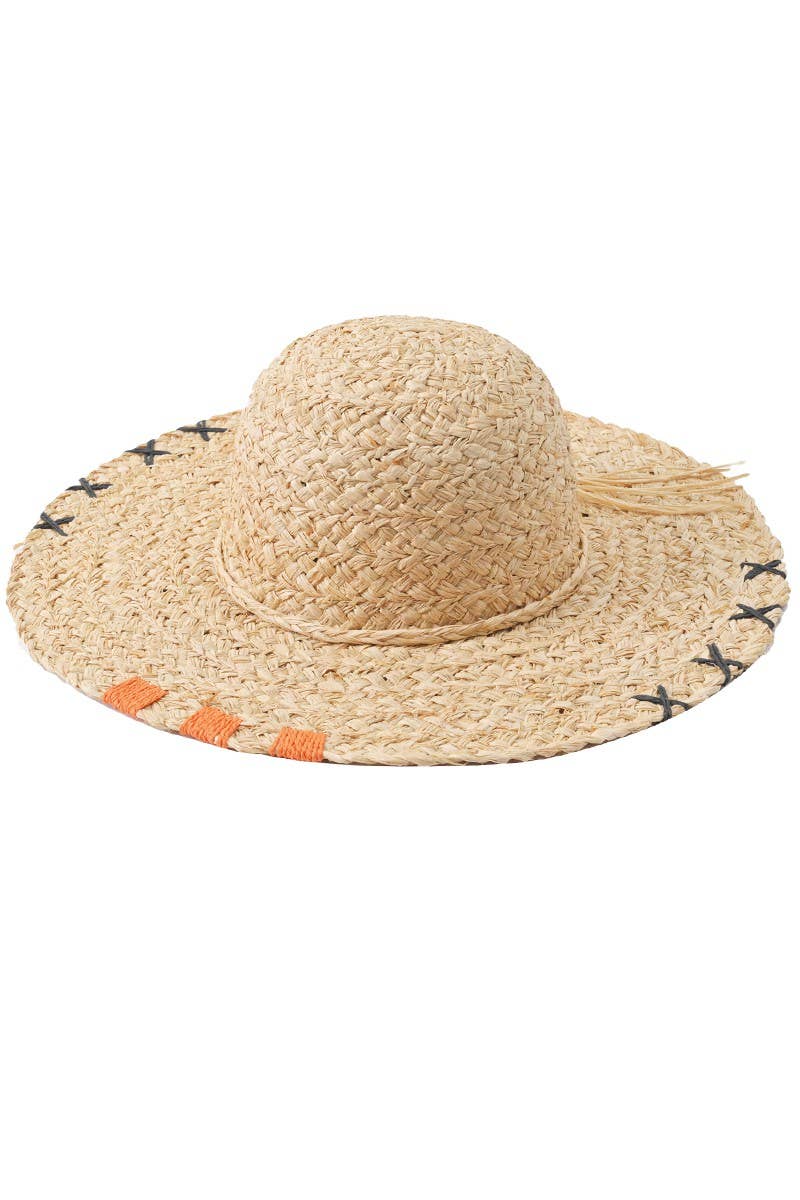 Natural Raffia Straw Floppy Sun Hat