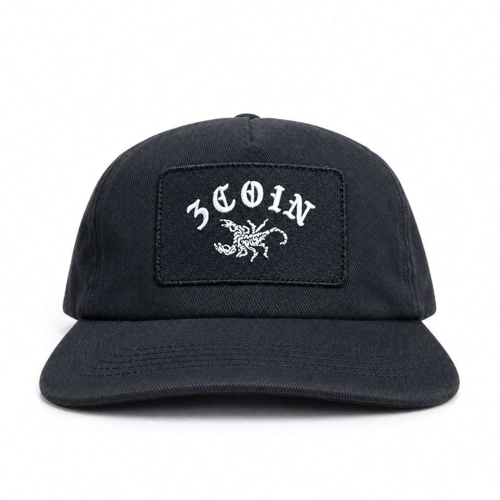 3COIN Patch Hat - Black/ Black