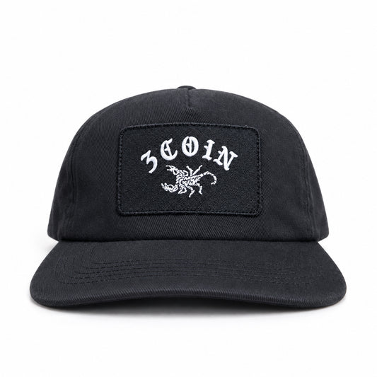 3COIN Patch Hat - Black/ Black