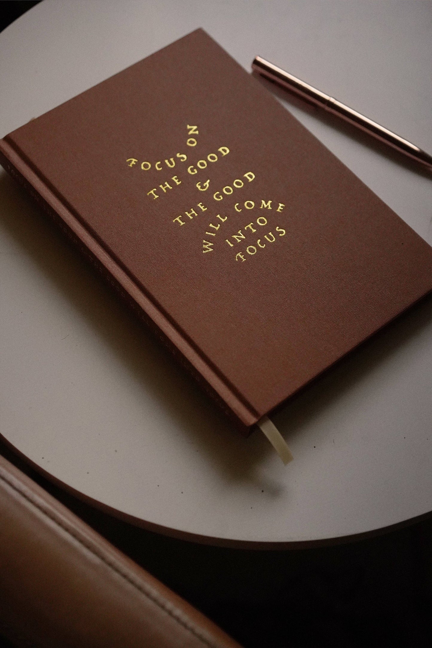 'Focus On The Good' Linen Bound Journal