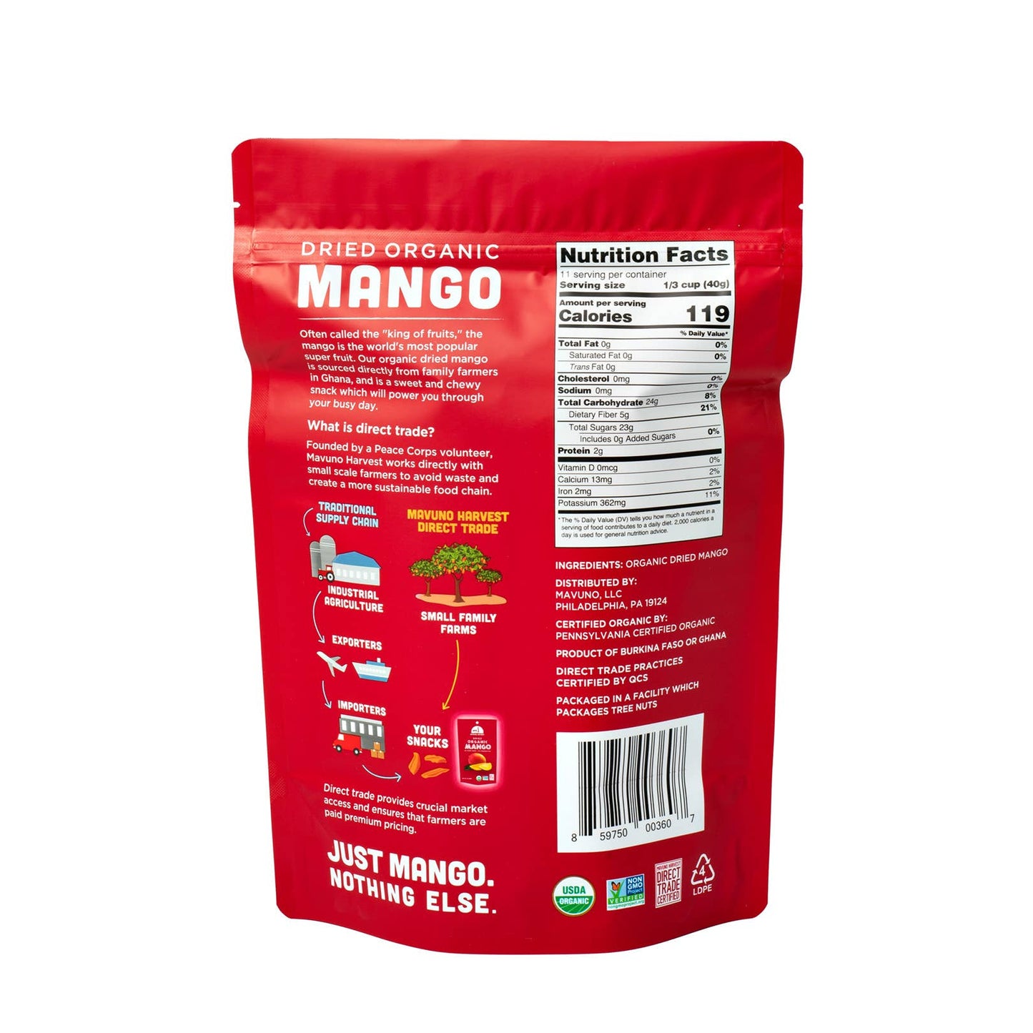 Organic Dried Mango: 2 OZ