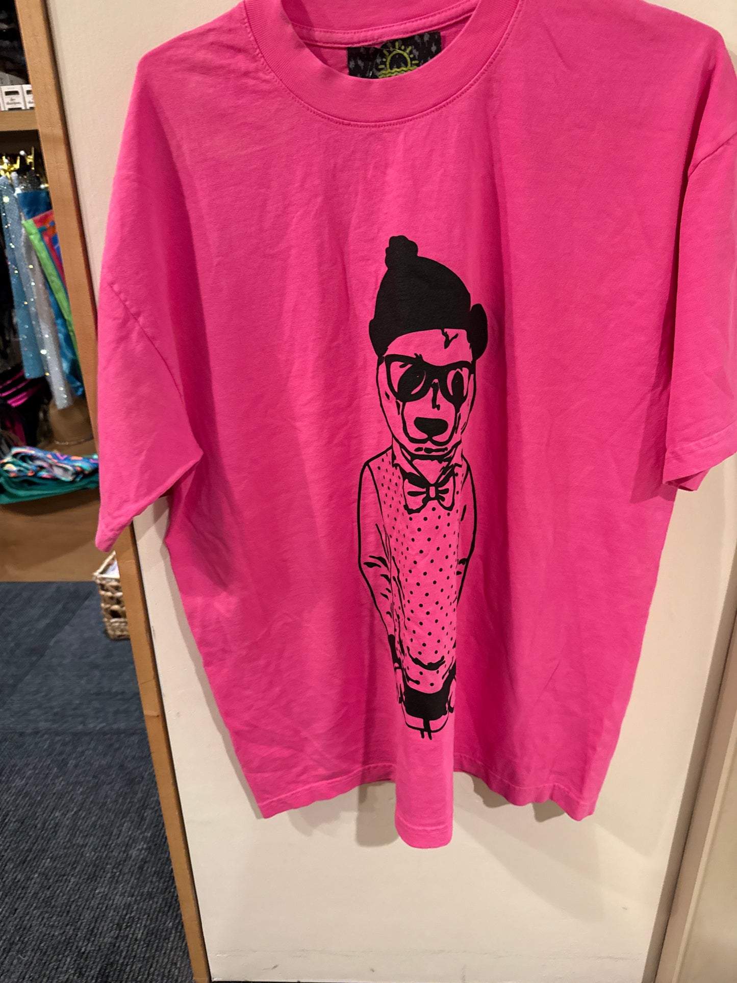 Bear Tee Shirt Hot Pink L