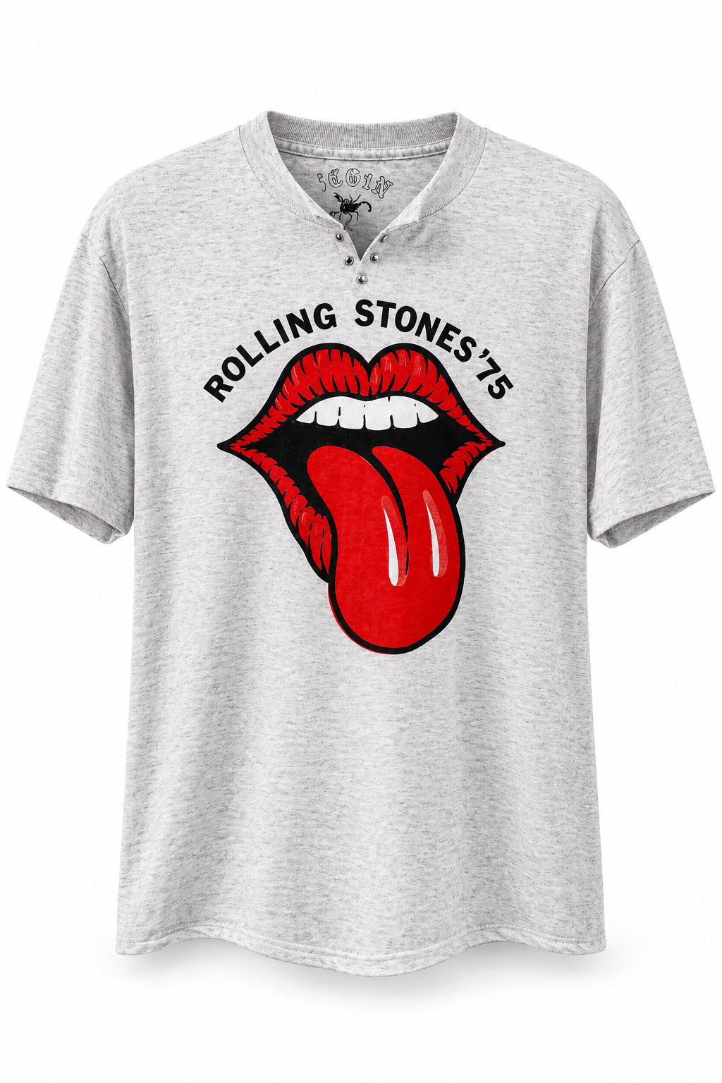 Rolling Stones Grey Studded T