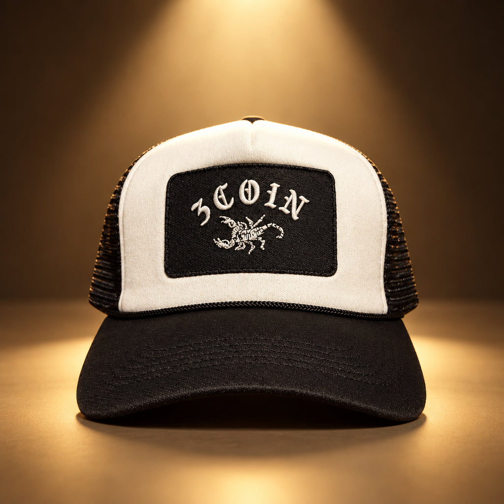 3COIN Patch Hat - Black/ White