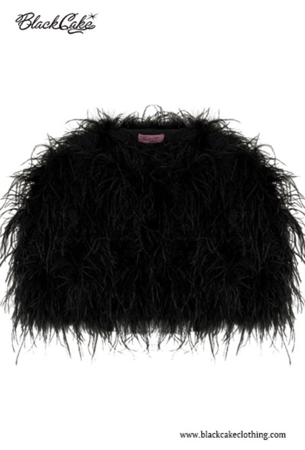 Ultra Black Luxe Premium Feather Capelet