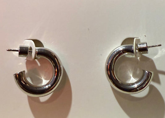 Silver Stud Hoops