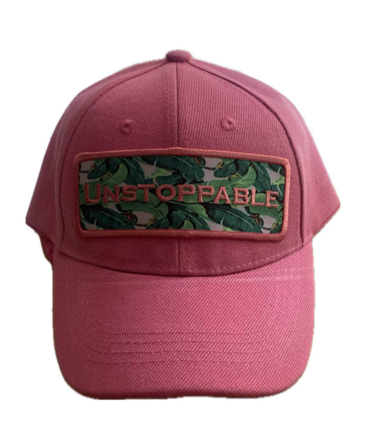Kids Trucker Hat - Pink Banana Leaf