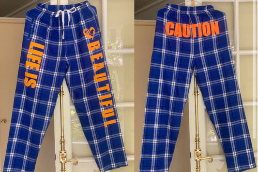 Flannel Pants Blue w/Orange