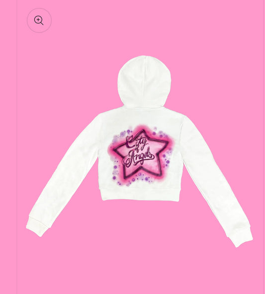 Starred Crop Hoodie