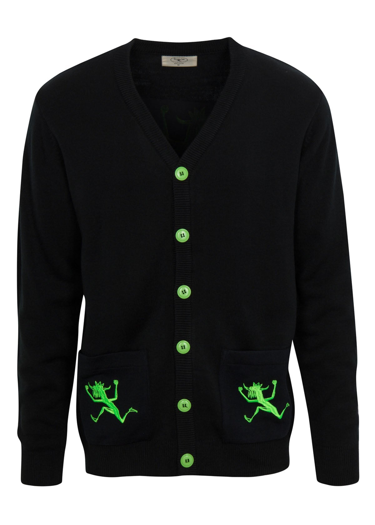 FURY ELECTRIC LIME BLACK CARDIGAN