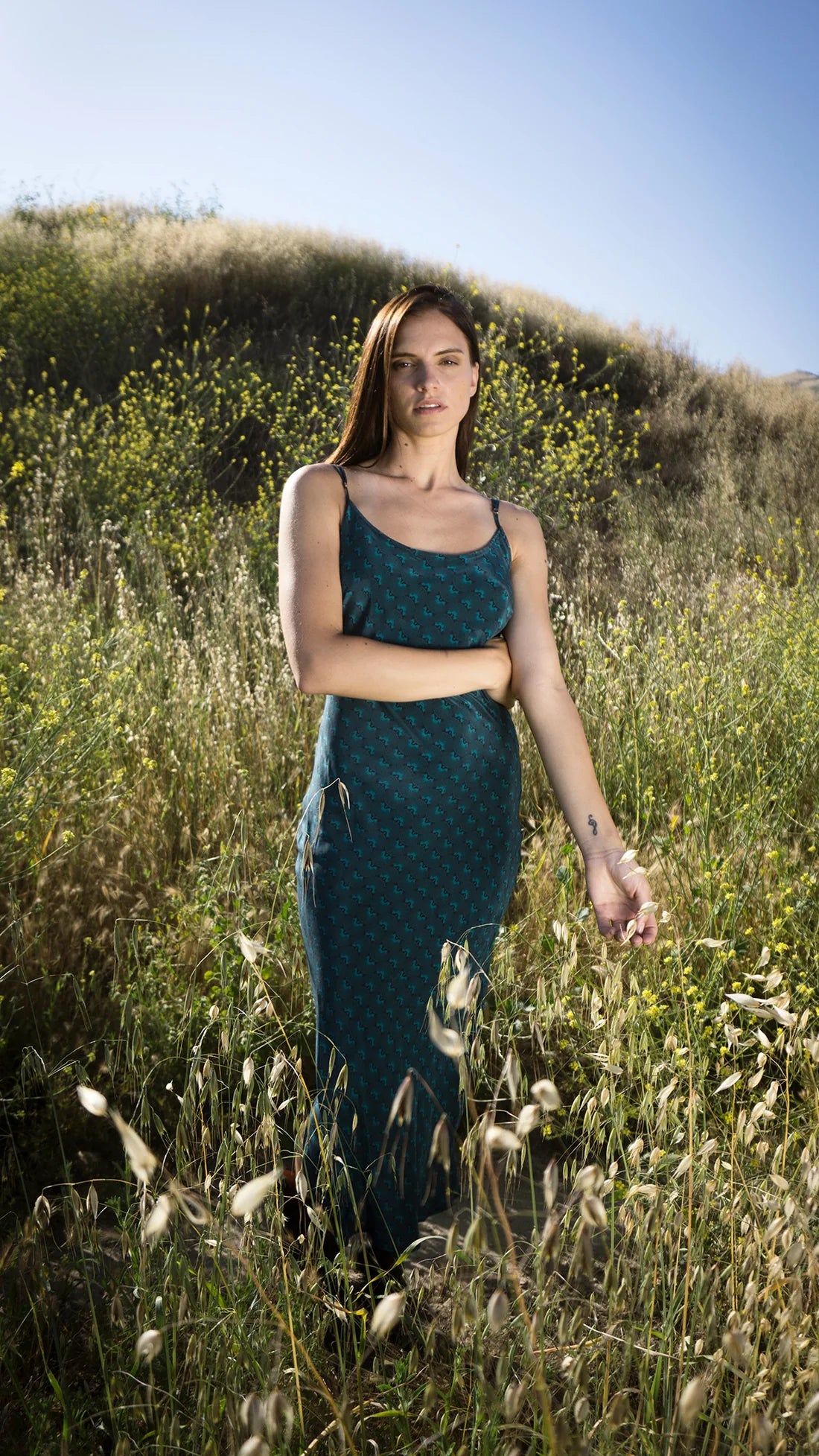 Eastern Teal Silk Slip