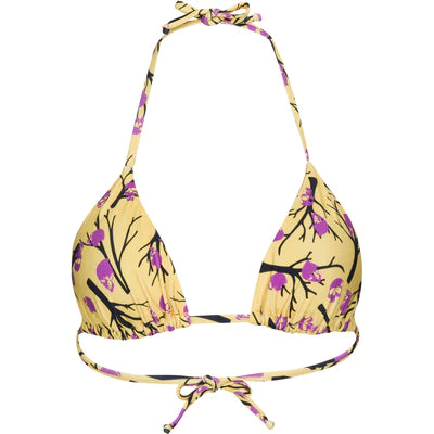 Dead Oak Mustard & Purple String Bikini Top