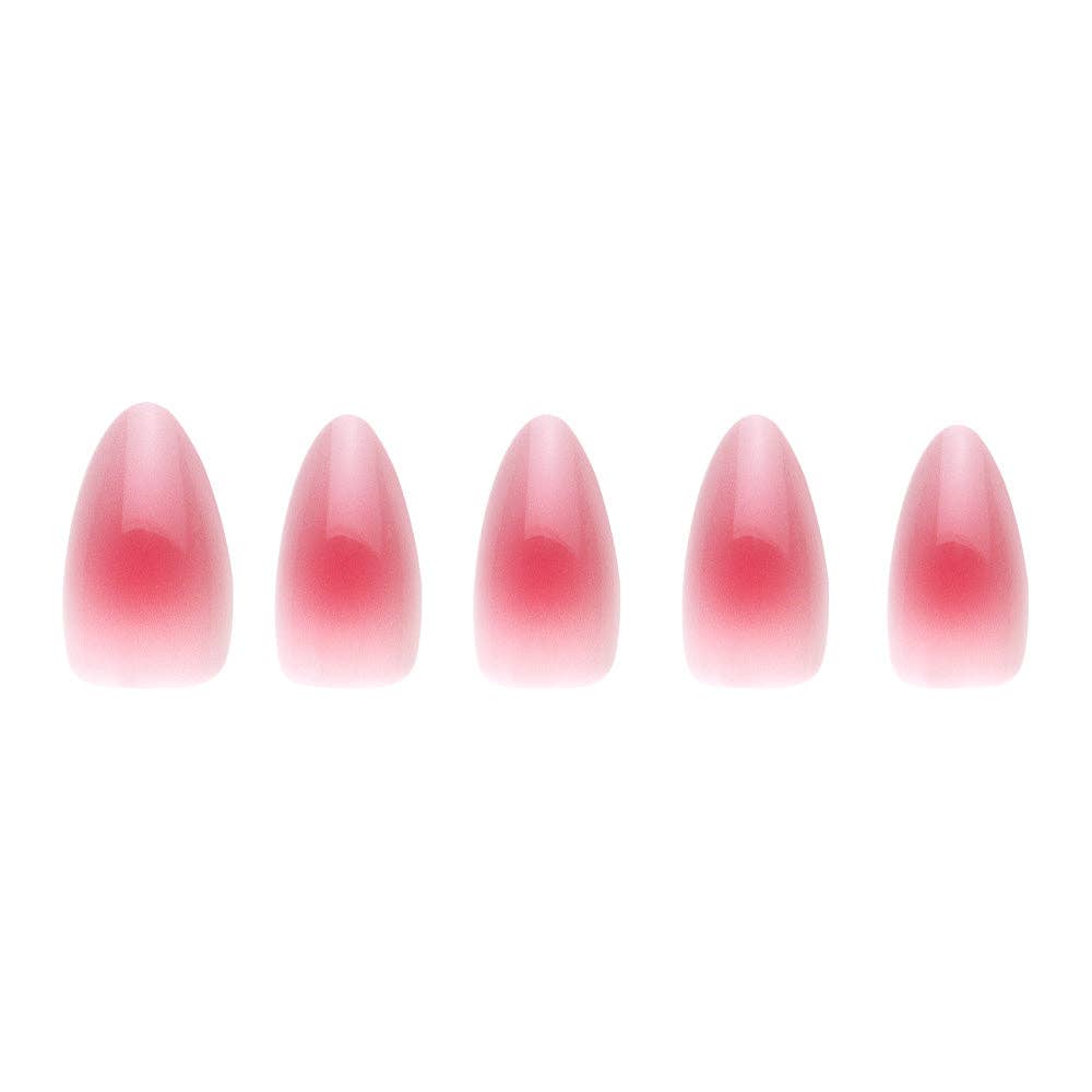 Blushing Aura Press-On Nails | Short Almond | Pink Hue