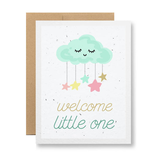 Plantable Seed Paper Greeting Card - Welcome little one