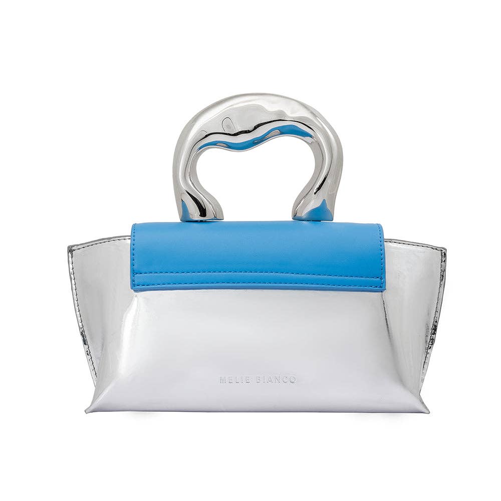 Akari Blue Recycled Vegan Top Handle Bag