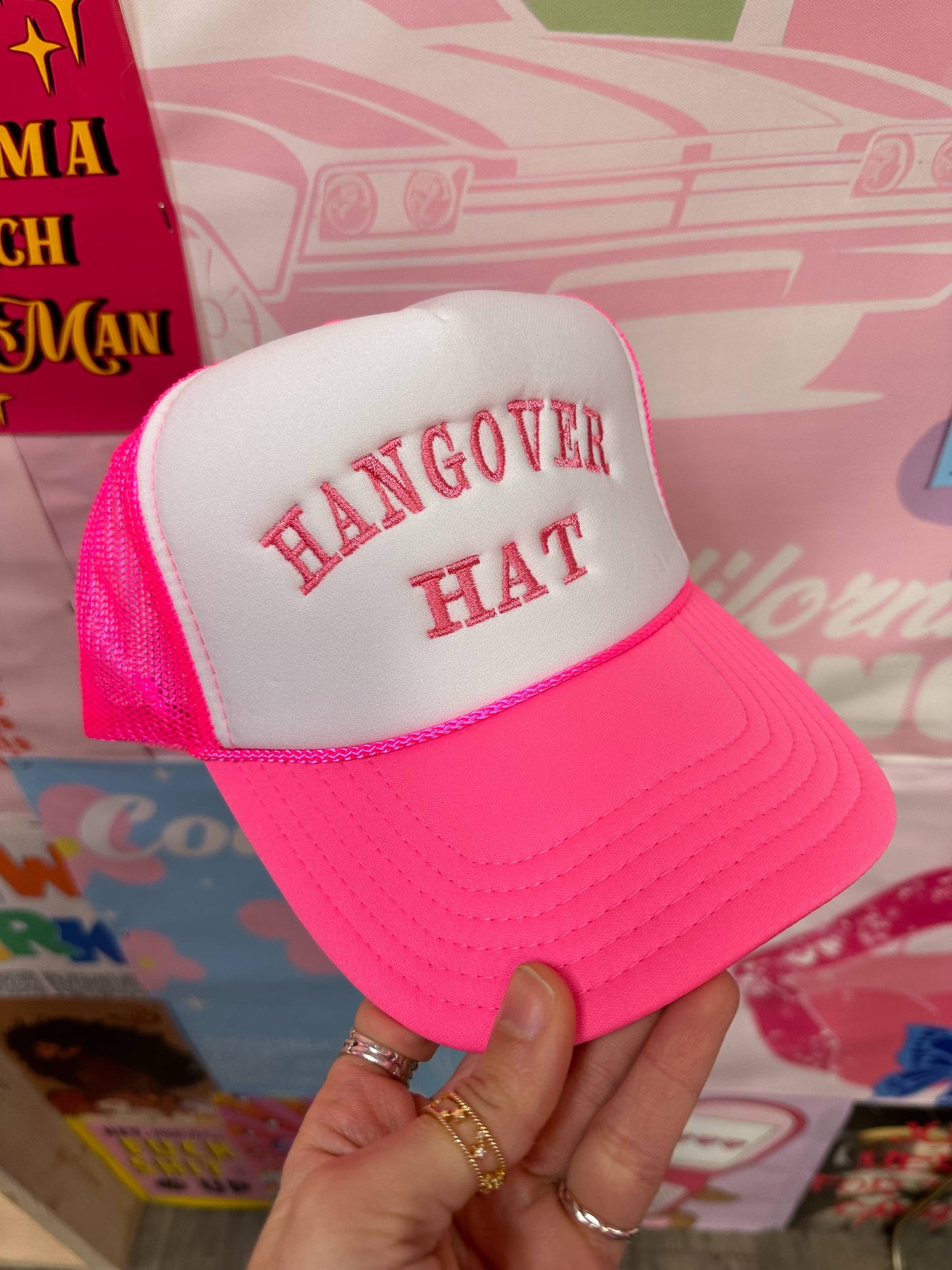 Hangover Hat-Hot Pink(Embroidery)