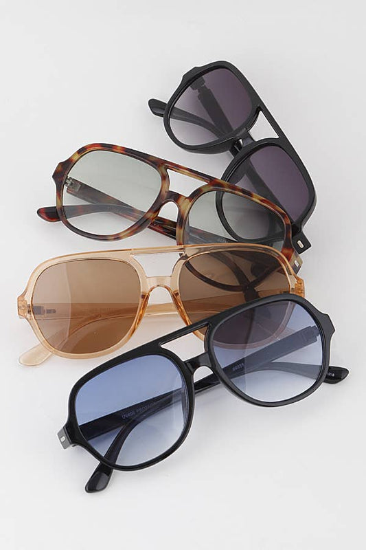 Classic Tinted Aviator Sunglasses : Mix color