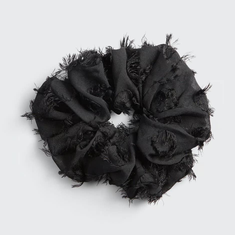 Brunch Scrunchie - Frayed Black