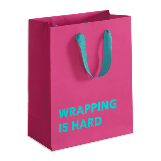 Wrapping is Hard Gift Bag (Magenta)