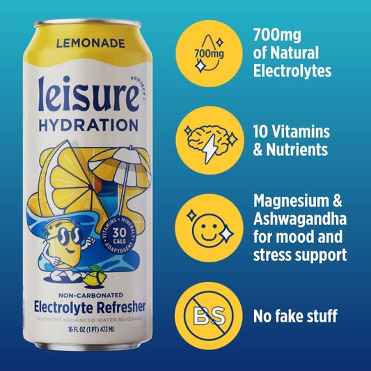 Leisure Hydration Electrolyte Lemonade (16 oz)