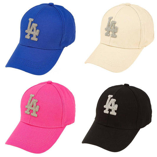 Rhinestone LA Charm Baseball Cap