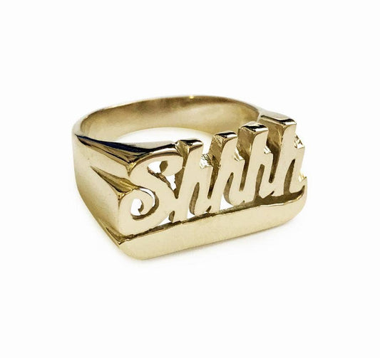 Shhhh Ring: Brass / 8