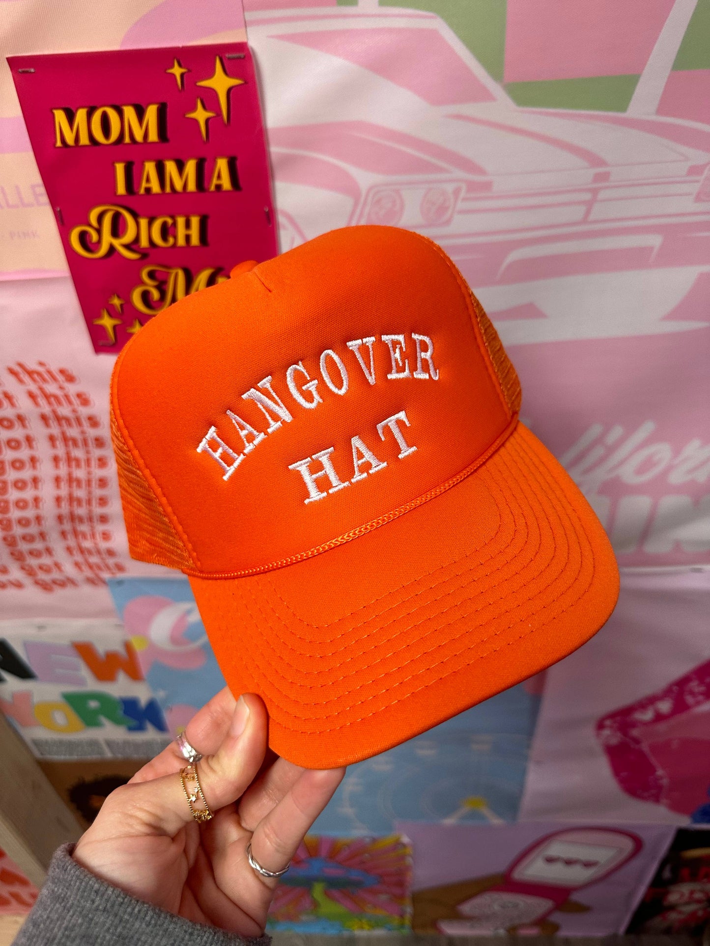 Hangover Hat-orange(Embroidery)