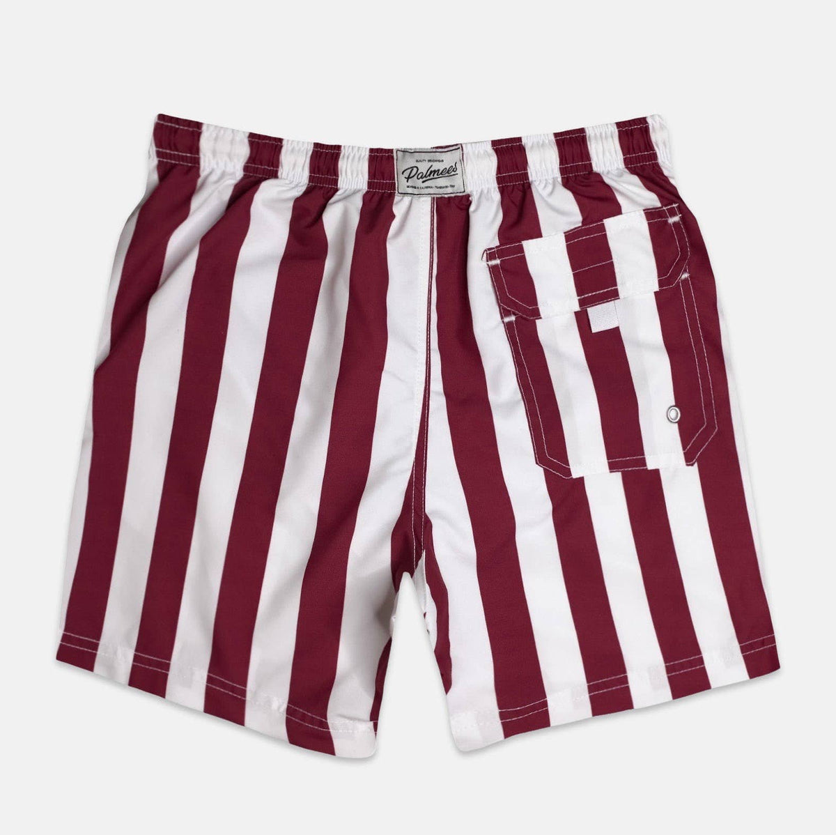 Red Stripes Swim Short: Red / L (32-33)