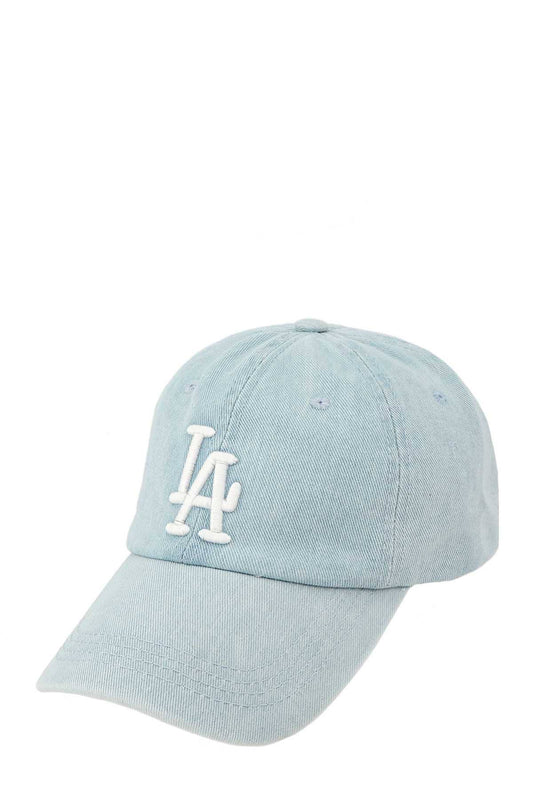 LA Embroidery Baseball Cap LT.Denim
