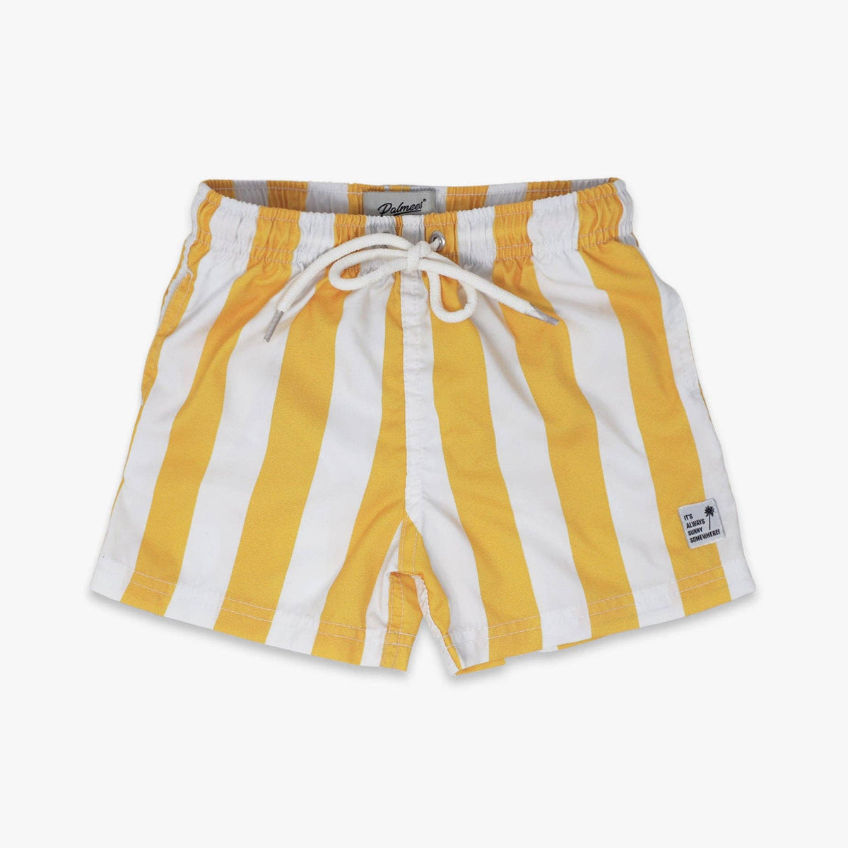 Yellow Stripes Swim Short - Kids