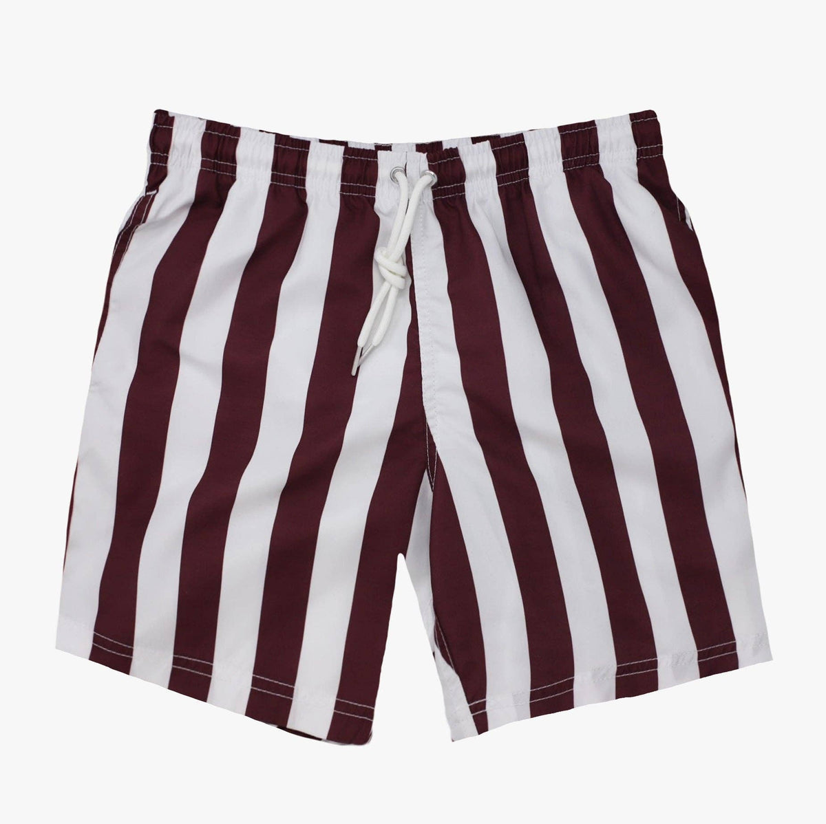 Red Stripes Swim Short: Red / L (32-33)