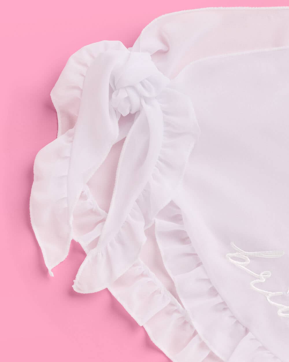 Bride to Be Sarong - white chiffon embroidered sarong, bride beach bachelorette