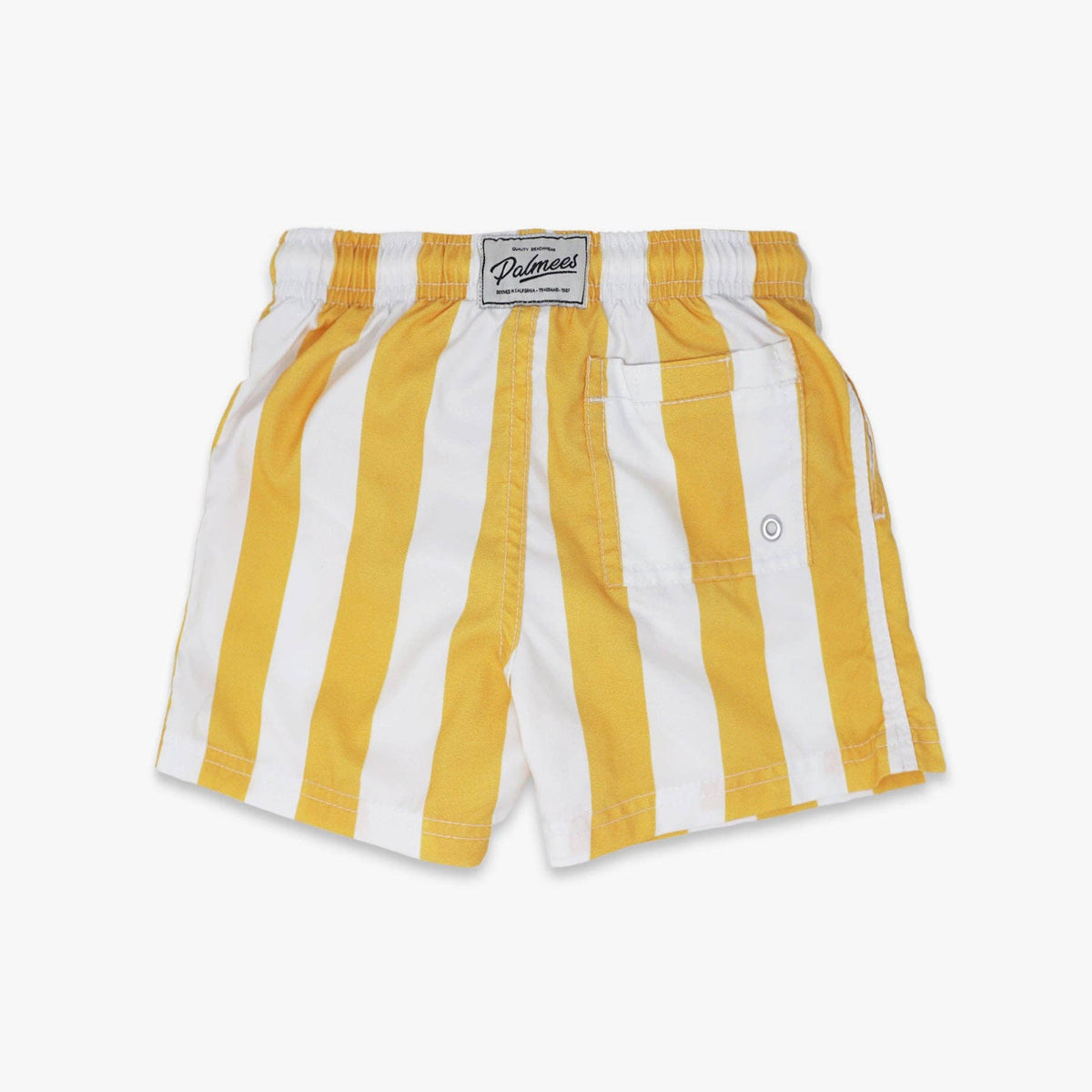 Yellow Stripes Swim Short - Kids