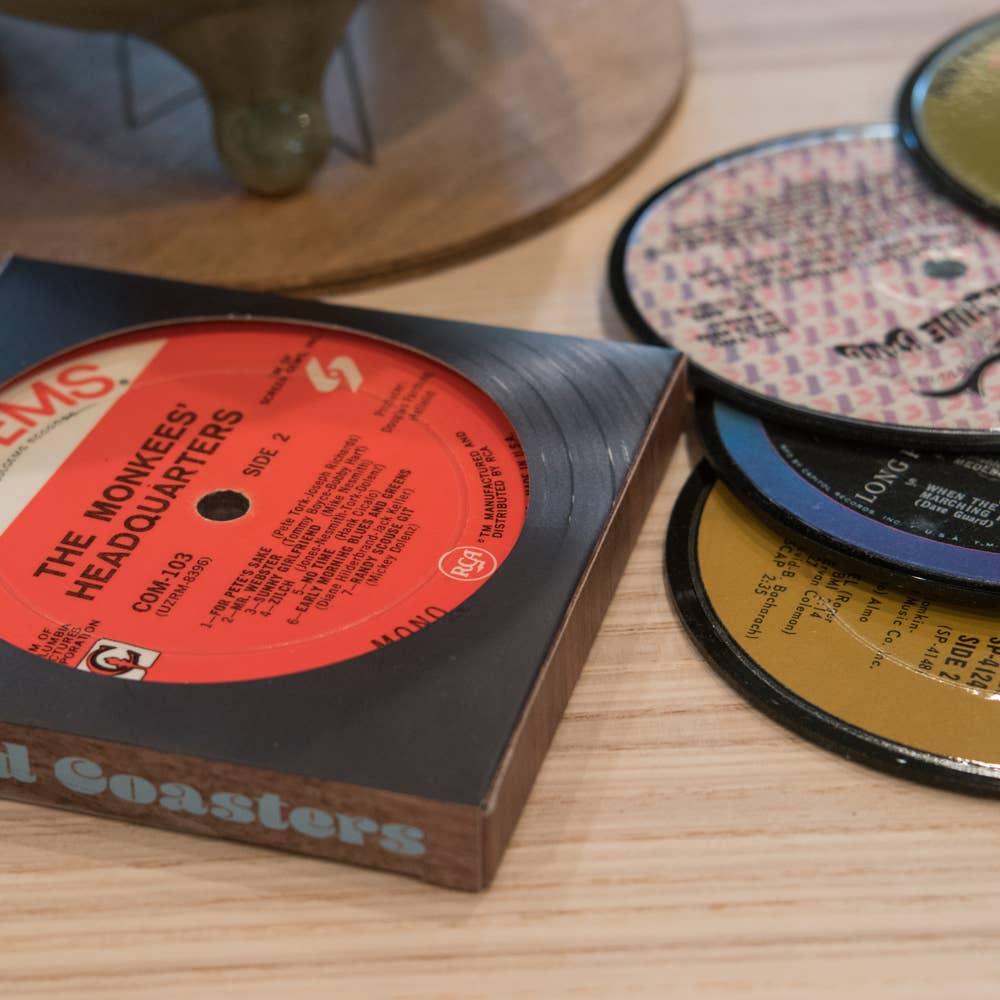 Vinyl Record Label Coasters (Set of 6)