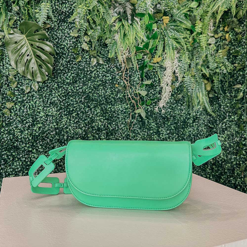 Inez Neon Green Small Crossbody Bag