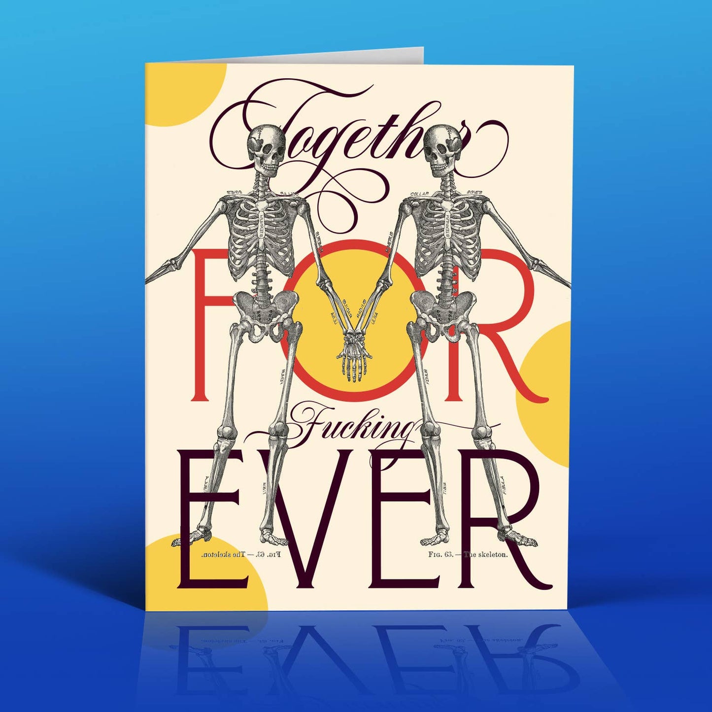 TOGETHER forever SKELETONS love card